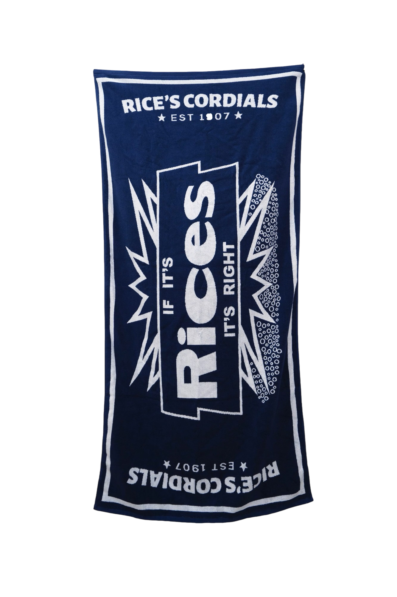 Deluxe ROYAL BLUE RICE'S Cotton BEACH TOWEL - 2 for $100 - Includes all Beach Towels