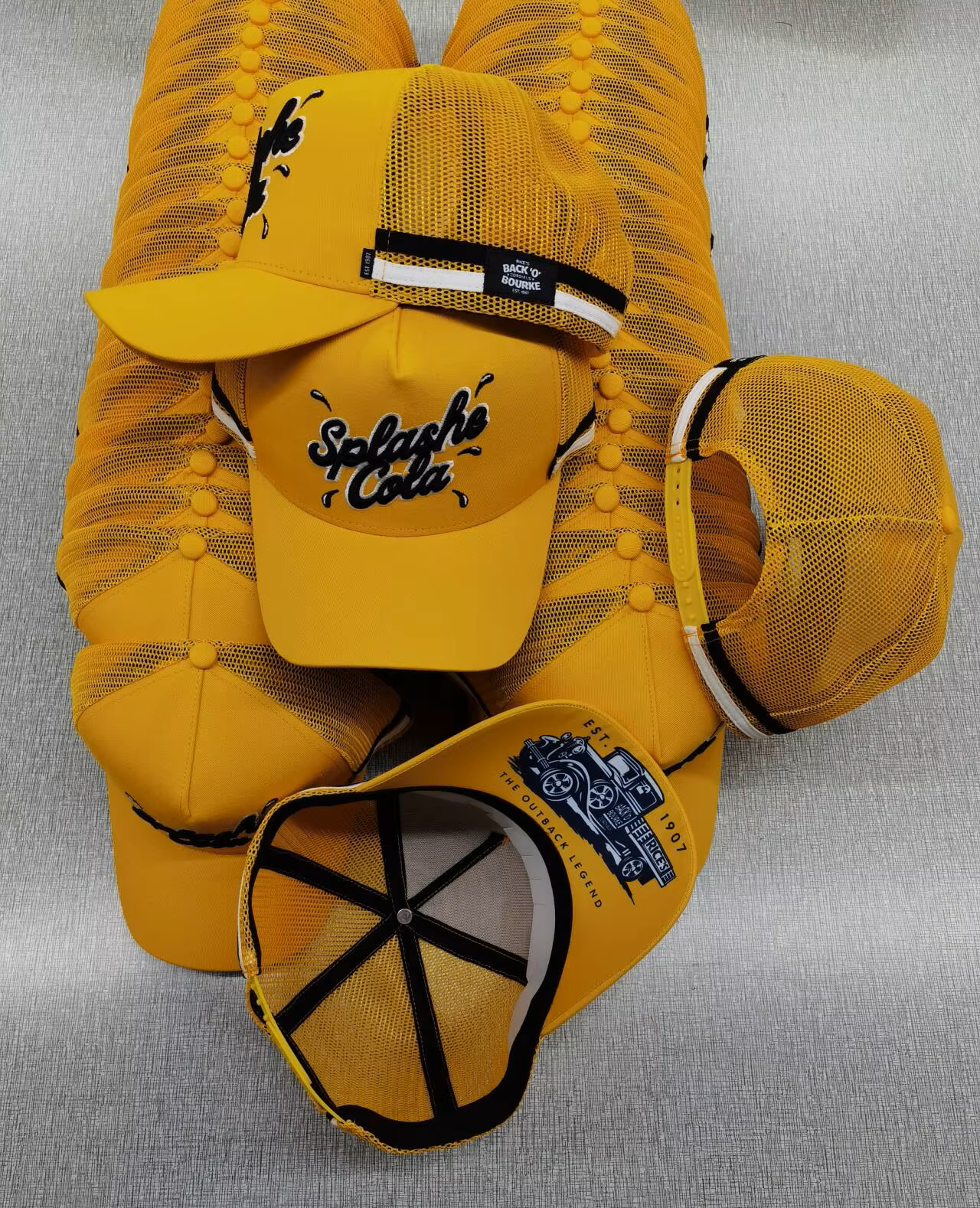 **KIDS** Splashe Cola 54cm Trucker Caps - 3D Print Double Stripe - Save $5 a hat on any 2 or more Hats