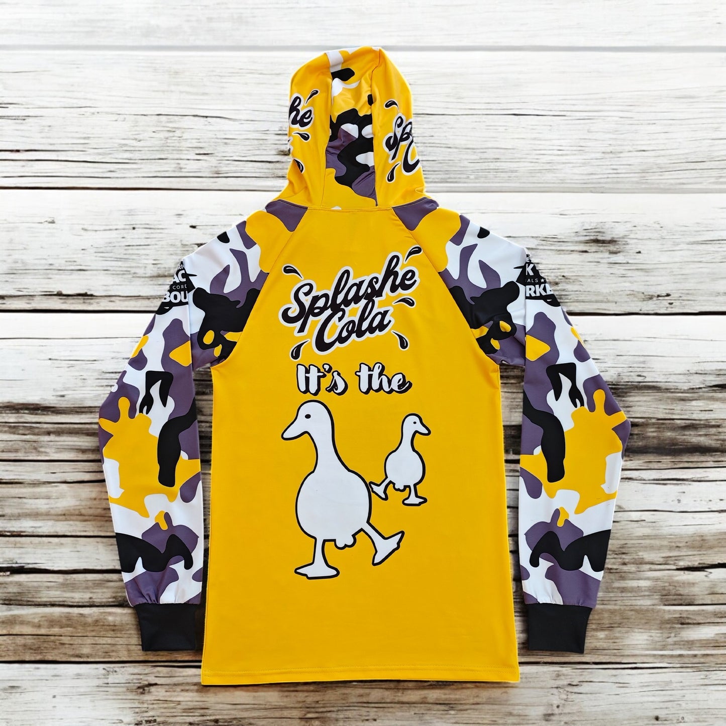 Hoodie Fishing Shirt - Ducks Nuts Splashe Cola Camo