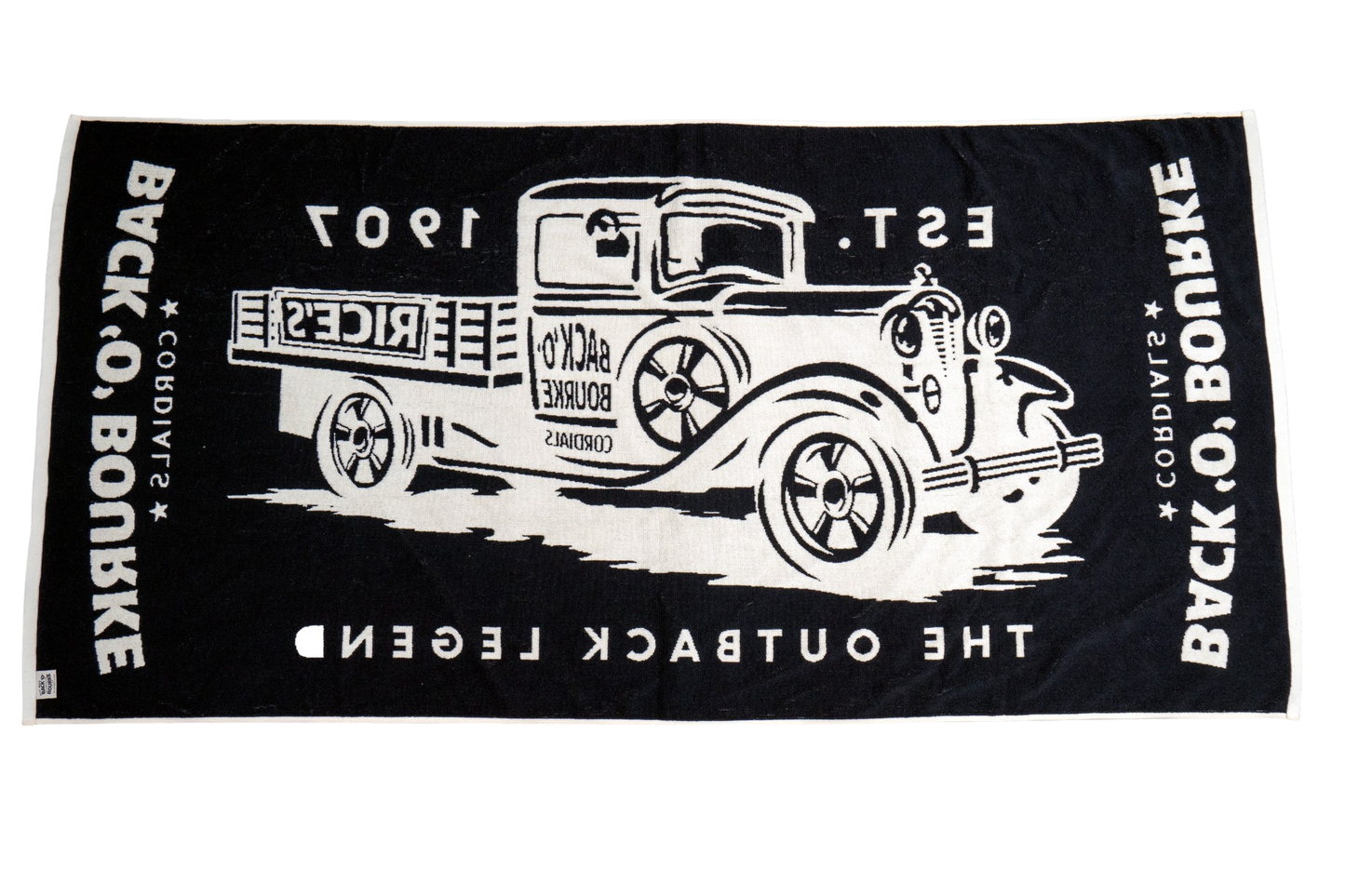 Deluxe CREAM Back 'O' Bourke Cordials Cotton BEACH TOWEL - 2 for $100 - Includes all Beach Towels