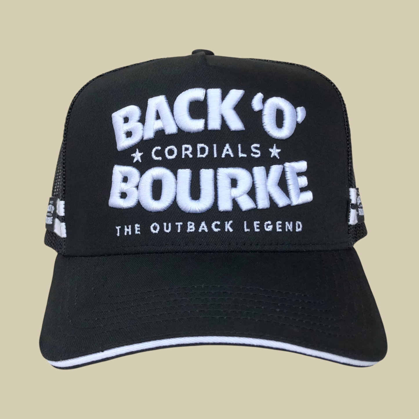 Cap - Back 'O' Bourke Cordials Black Trucker Cap - 3D *KIDS**
