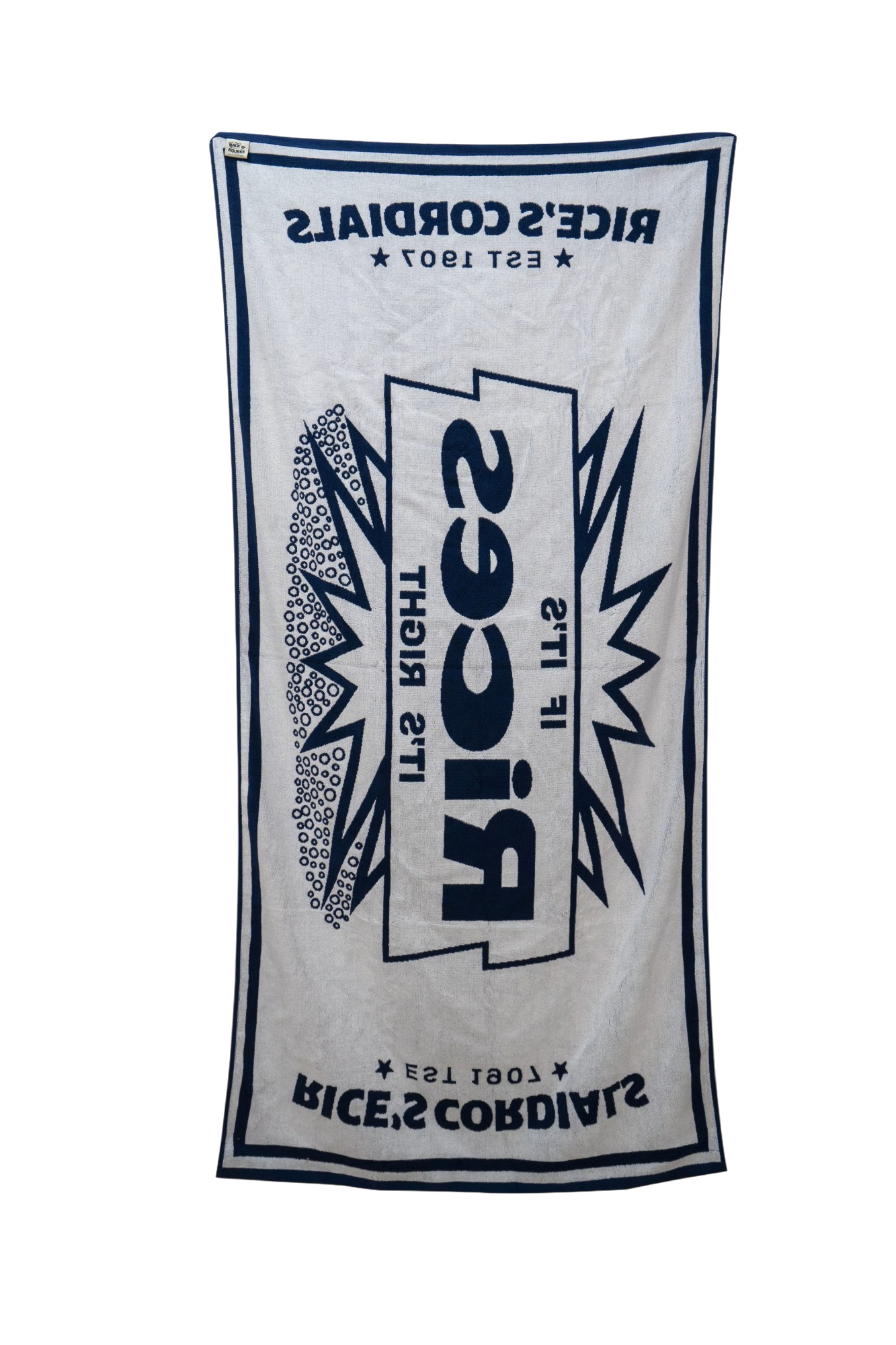 Deluxe ROYAL BLUE RICE'S Cotton BEACH TOWEL - 2 for $100 - Includes all Beach Towels