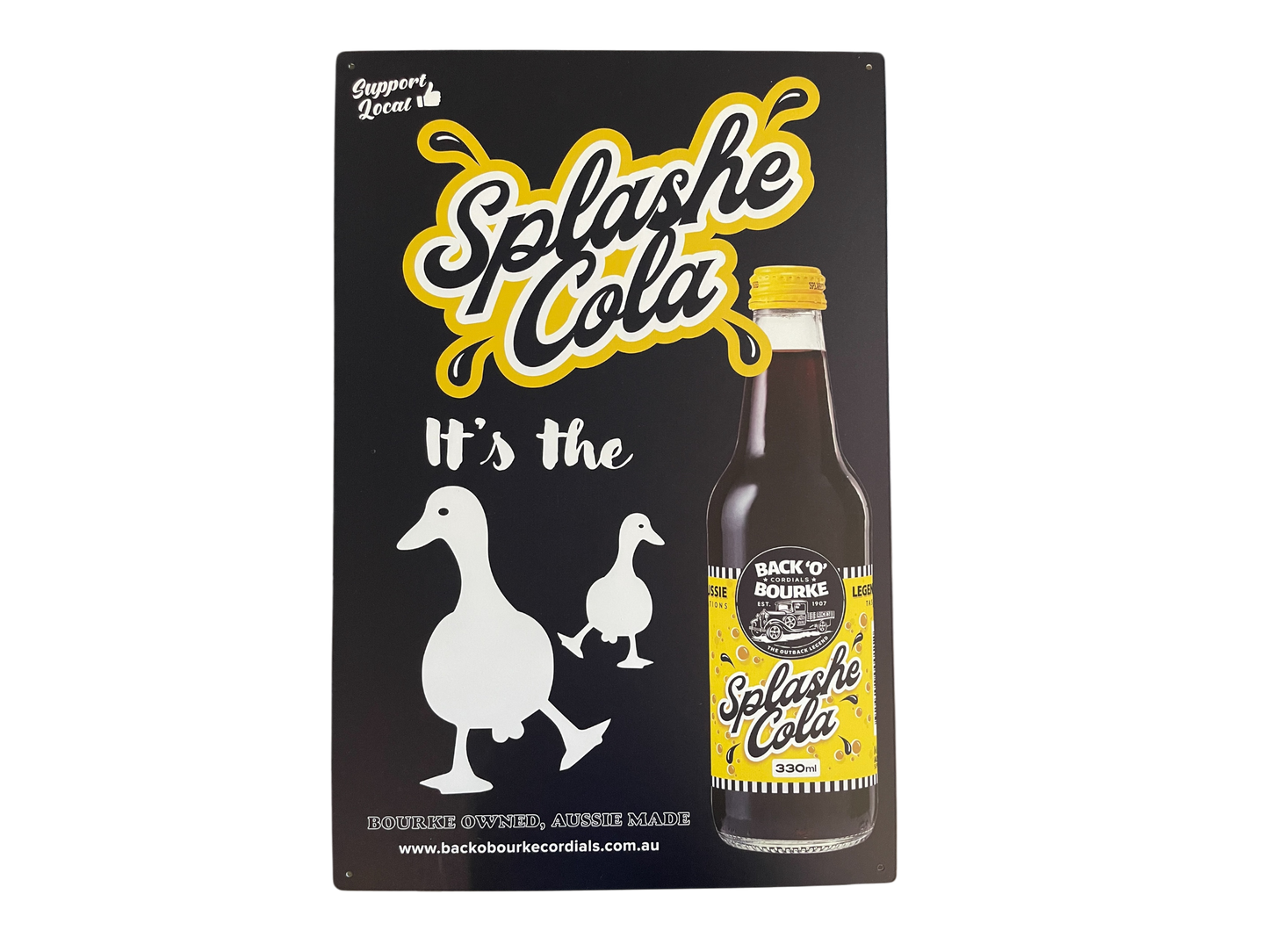Collectable Metal Signs - Black Splashe Cola "Ducks Nuts"
