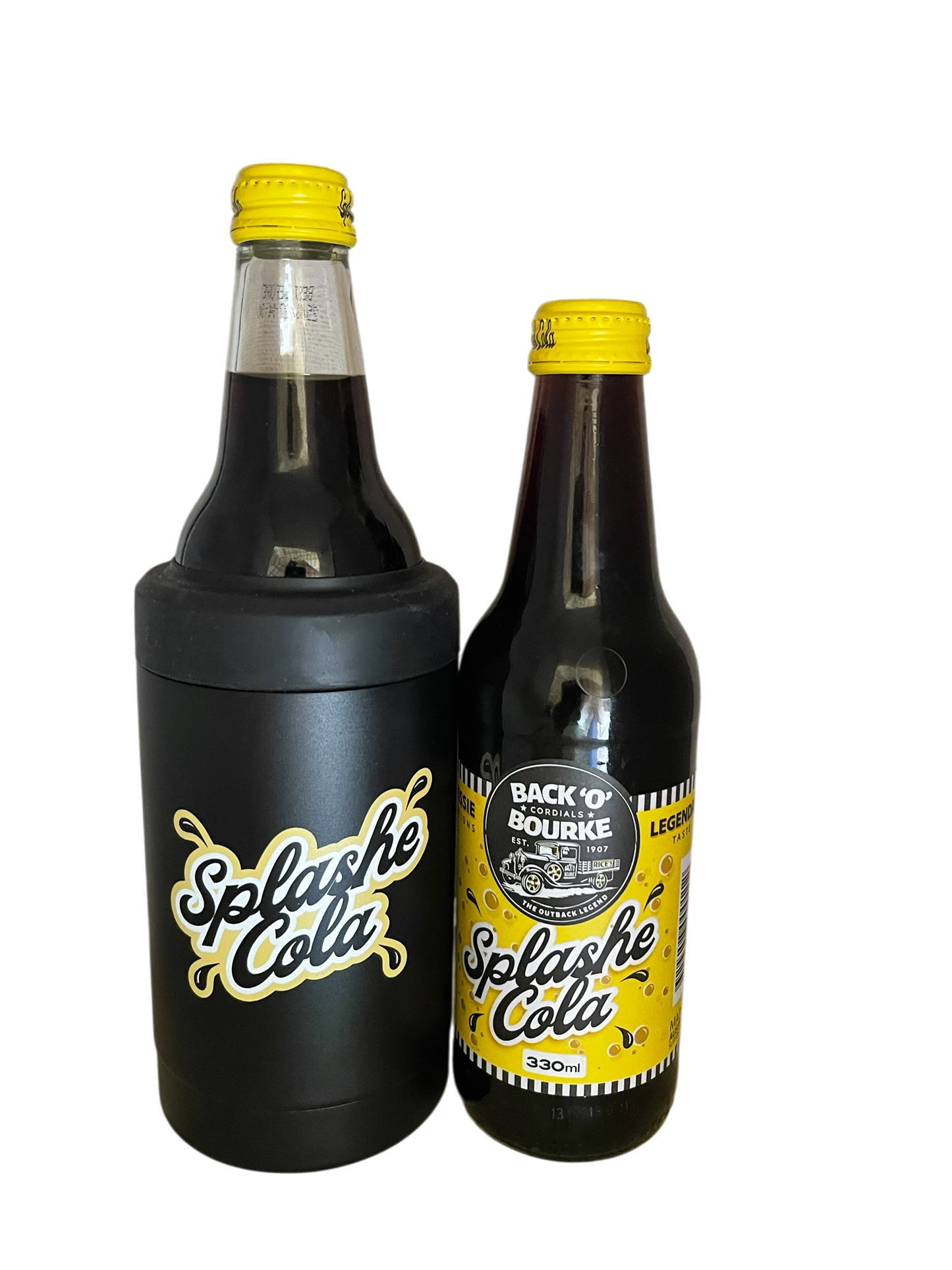 Splashe Cola Metal Cooler with Bonus Lid, Tumbler Lid & Bottle Opener.