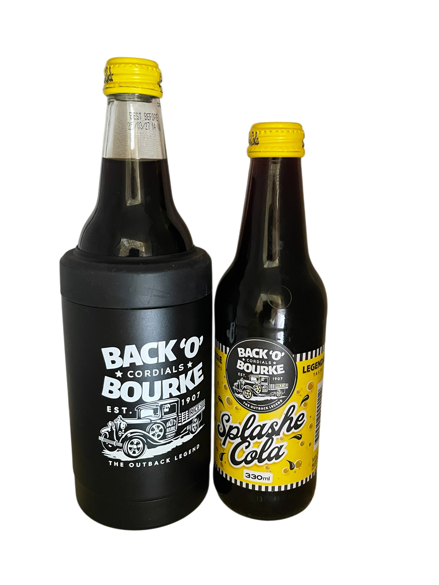 Splashe Cola Metal Cooler with Bonus Lid, Tumbler Lid & Bottle Opener.