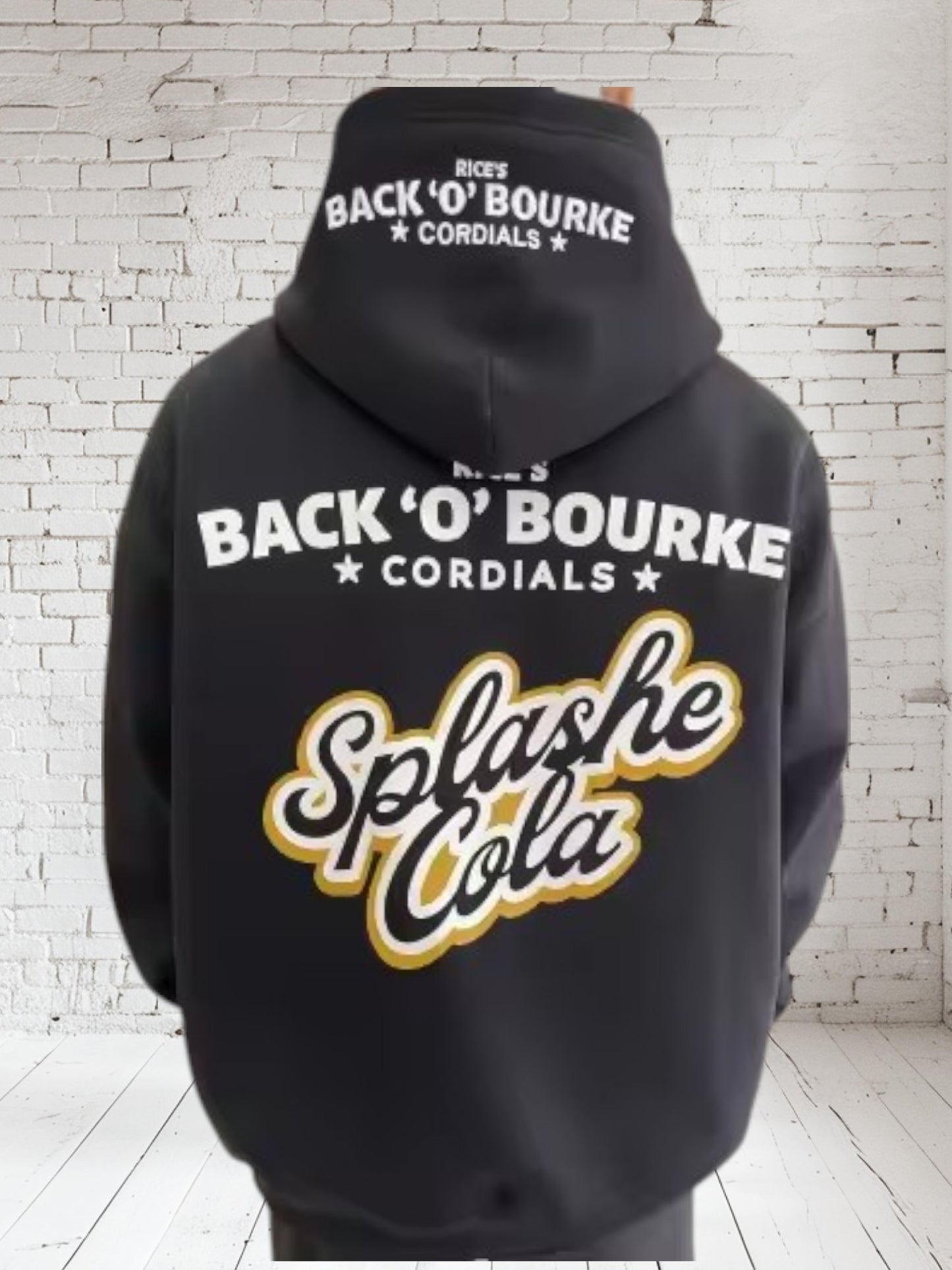 PREMIUM SPLASHE COLA HOODIE - BLACK