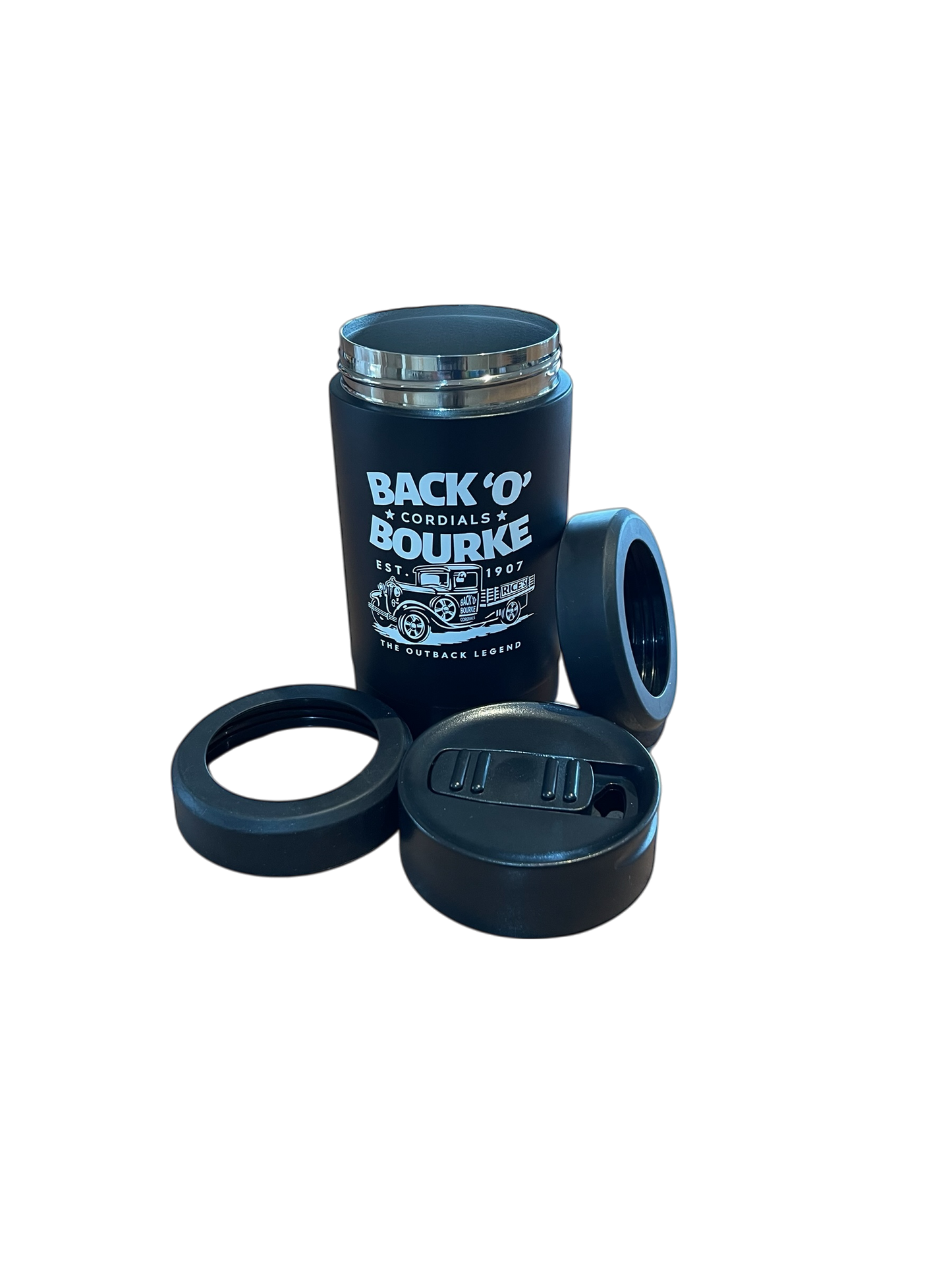 Splashe Cola Metal Cooler with Bonus Lid, Tumbler Lid & Bottle Opener.
