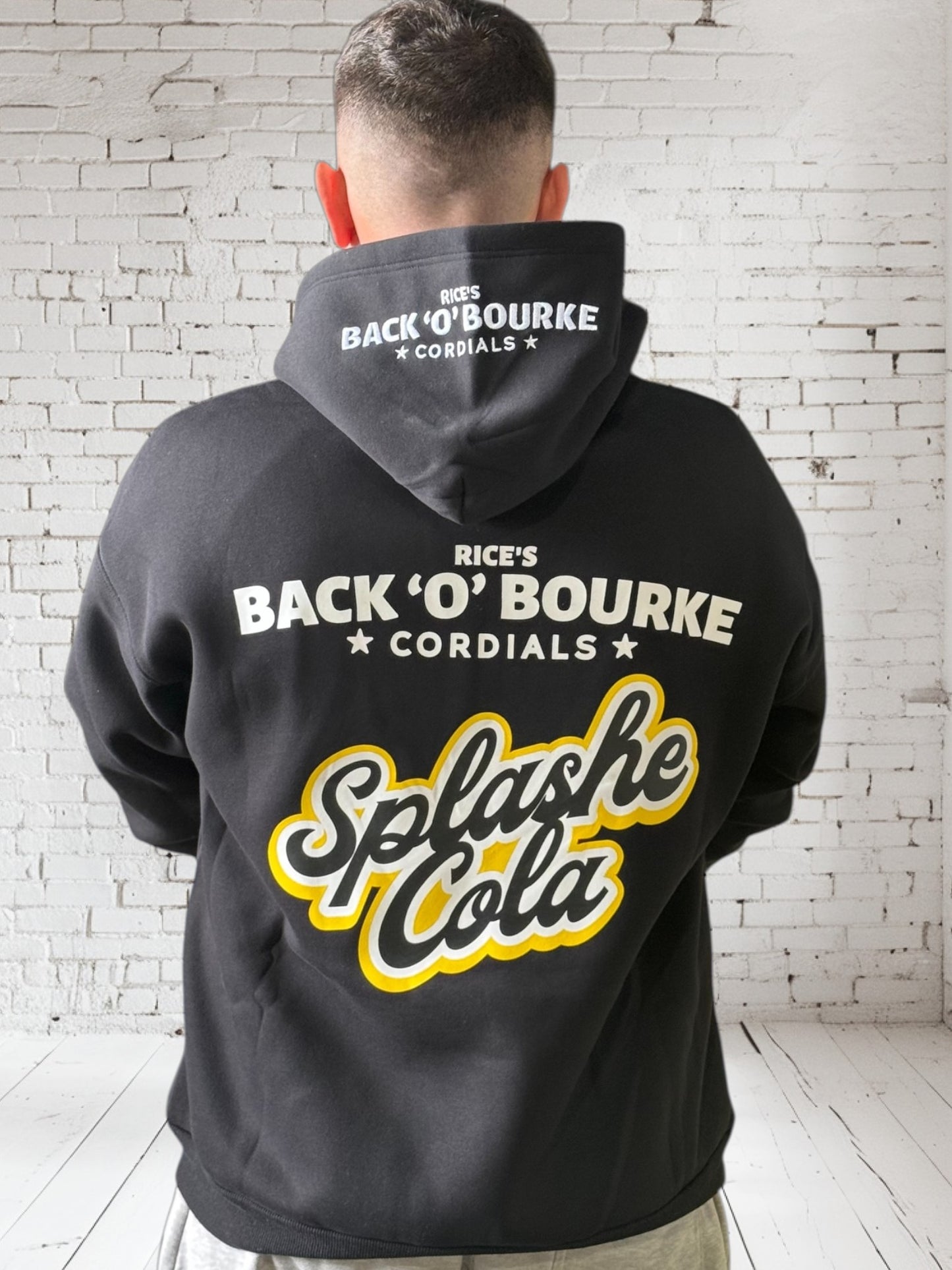 PREMIUM SPLASHE COLA HOODIE - BLACK
