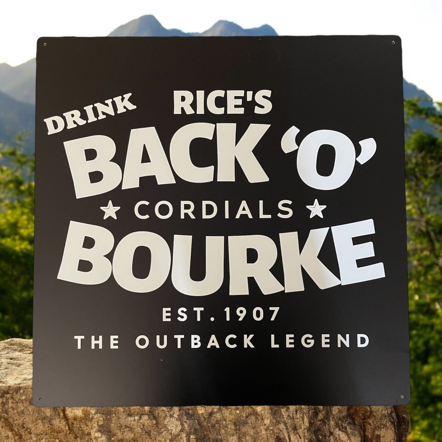 Collectable Metal Signs - Black Square Back O Bourke Cordials