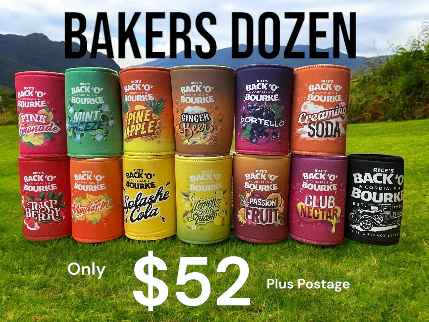 Super Chill Coolers - Black Back 'O' Bourke Cordials