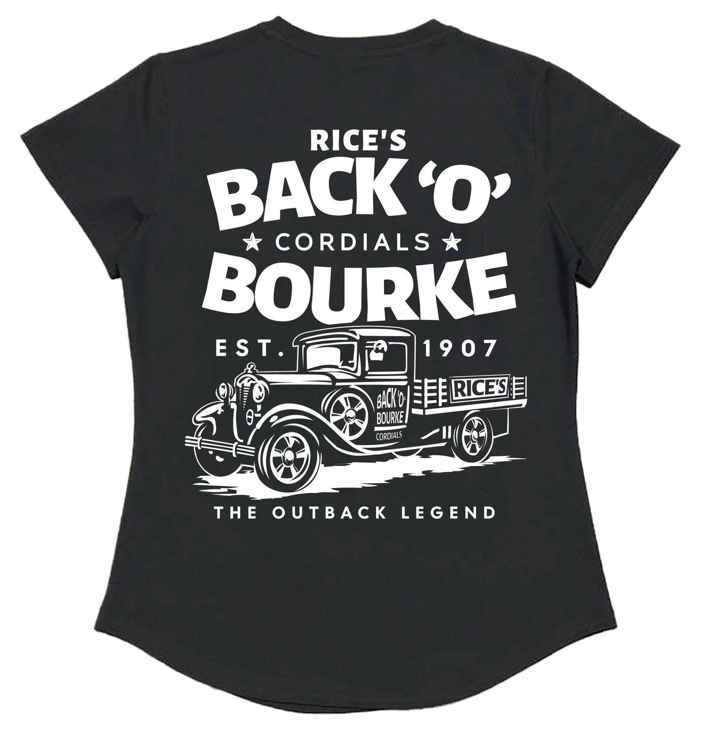 Ladies Black Back 'O' Bourke Super Soft 230gsm T-Shirt - $39.99 or 2 For $70