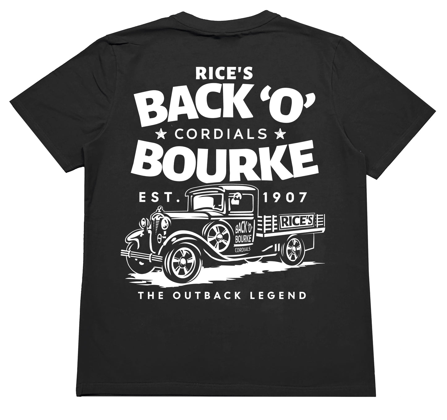 Mens Black Back 'O' Bourke Super Soft 230gsm Short Sleeve T-Shirt - $39.99 ea or 2 for $70