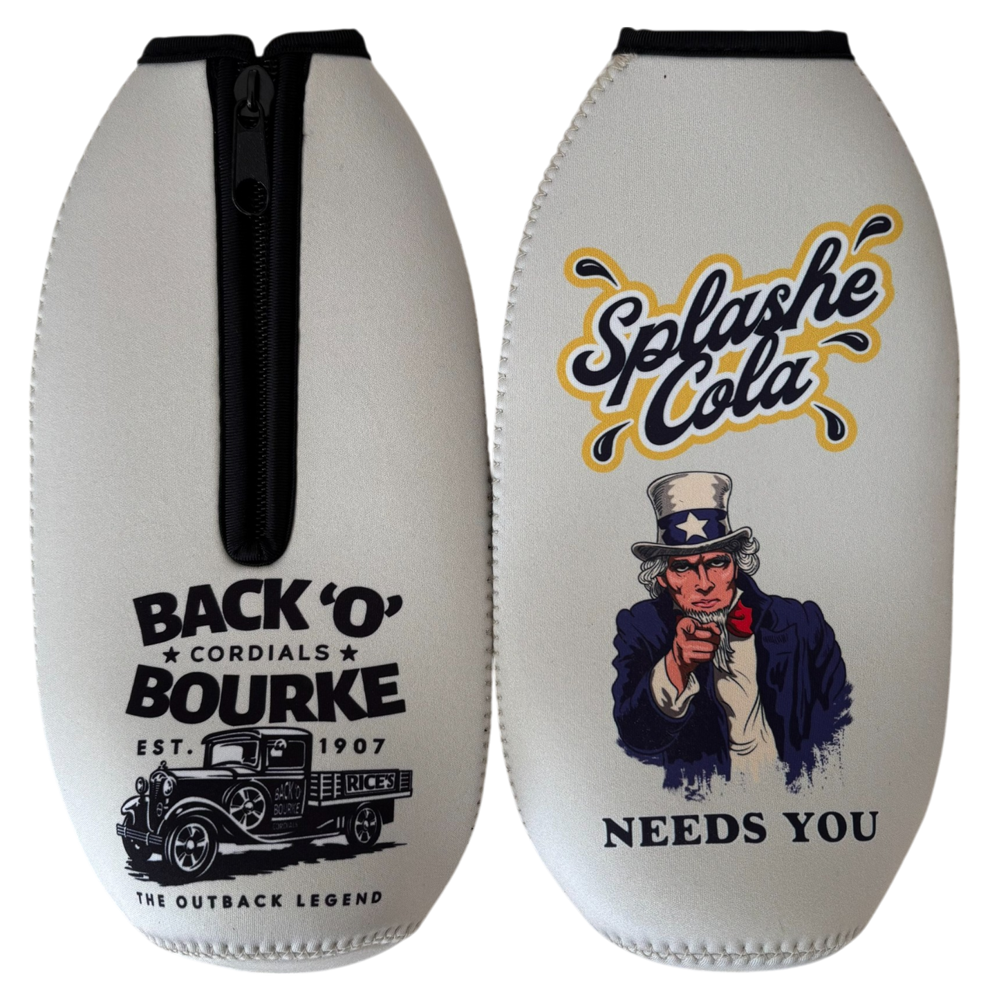 Longneck Cooler Cream - Splashe Cola Needs You. $10 Each or 2 for $16