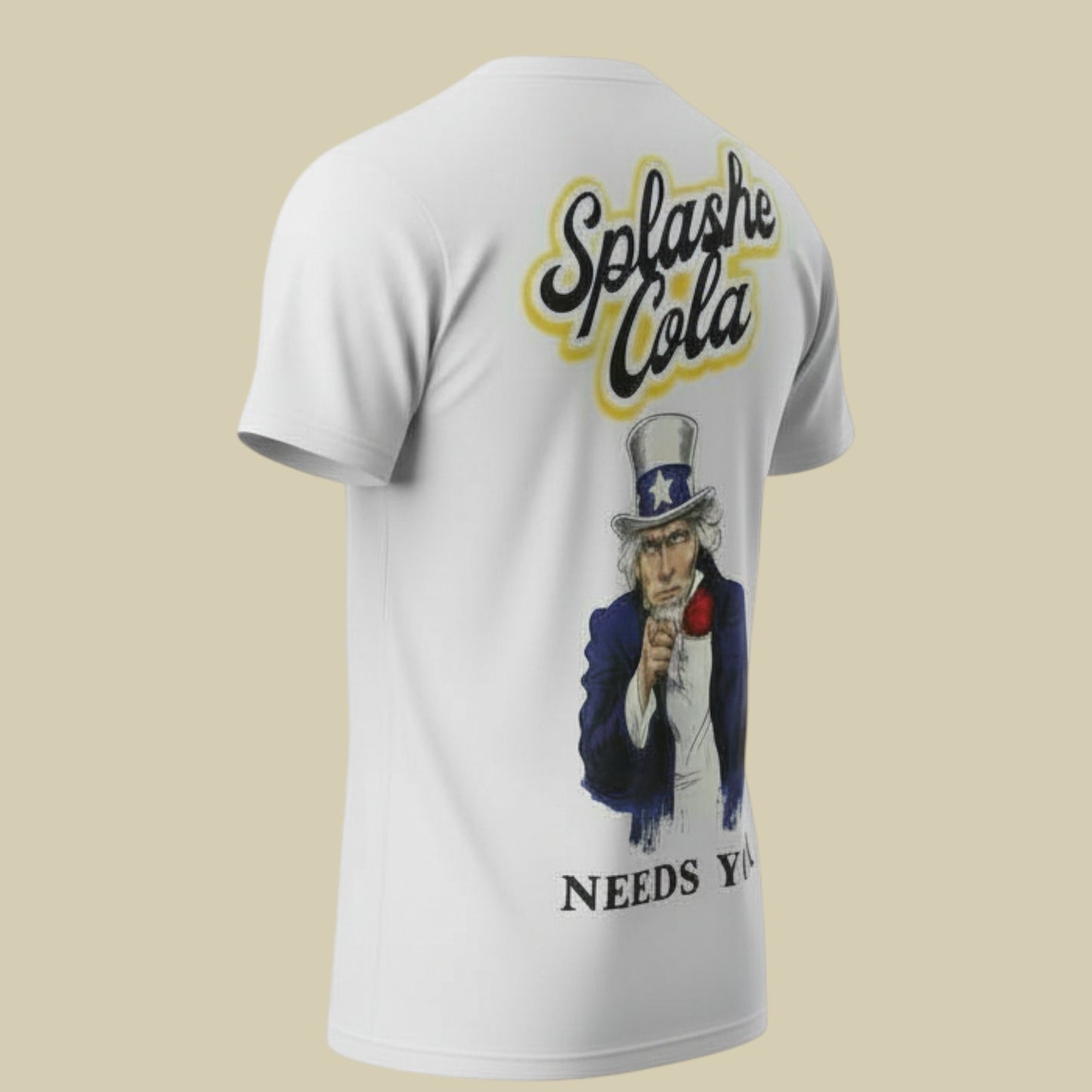 T-Shirt - White Uncle Sam Needs You