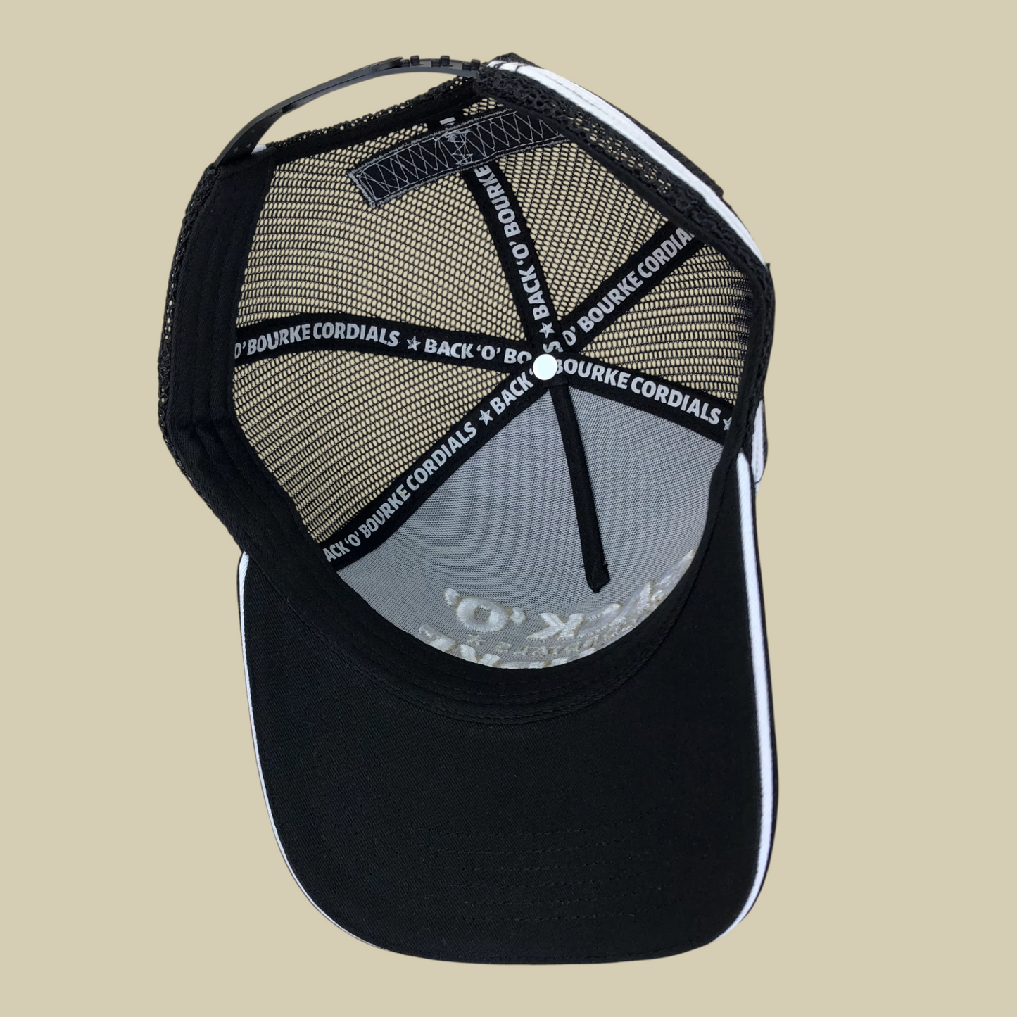 Cap - Back 'O' Bourke Cordials Black Trucker Cap - 3D  *KIDS**