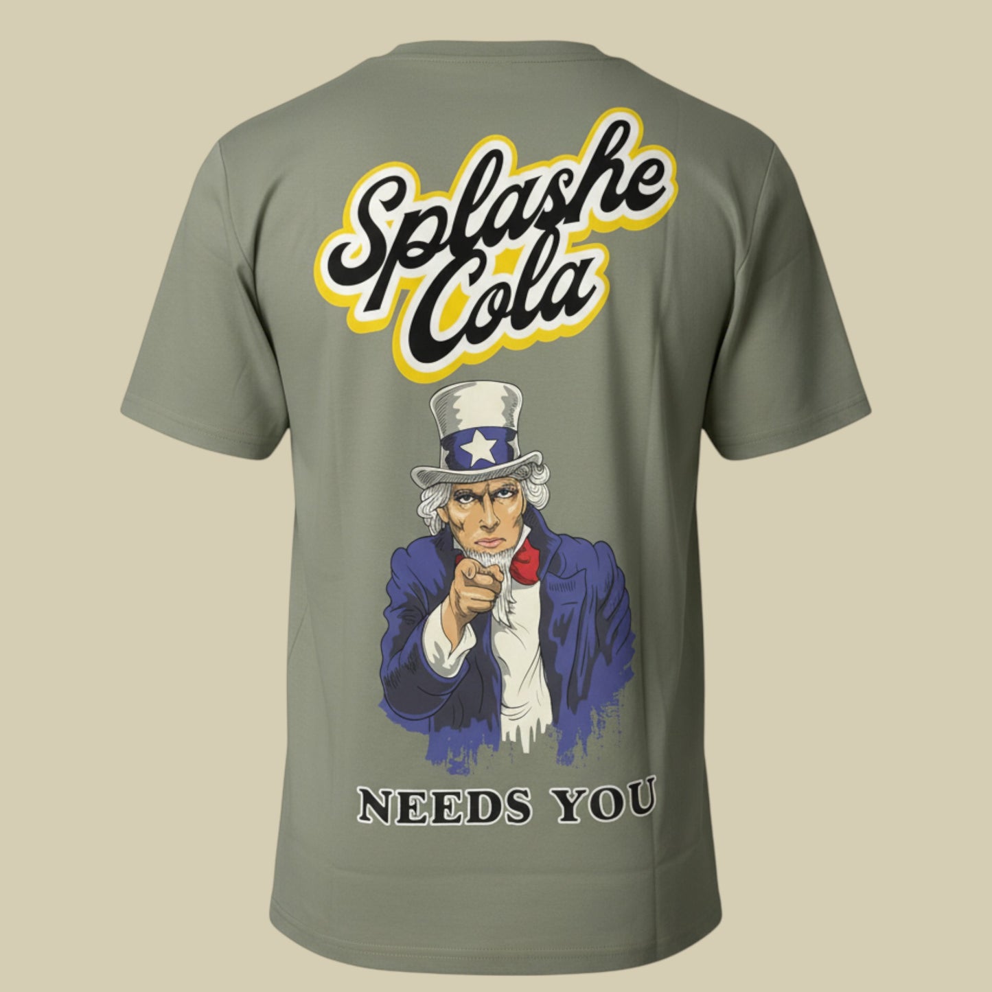 T-Shirt - Olive Green Uncle Sam Needs You