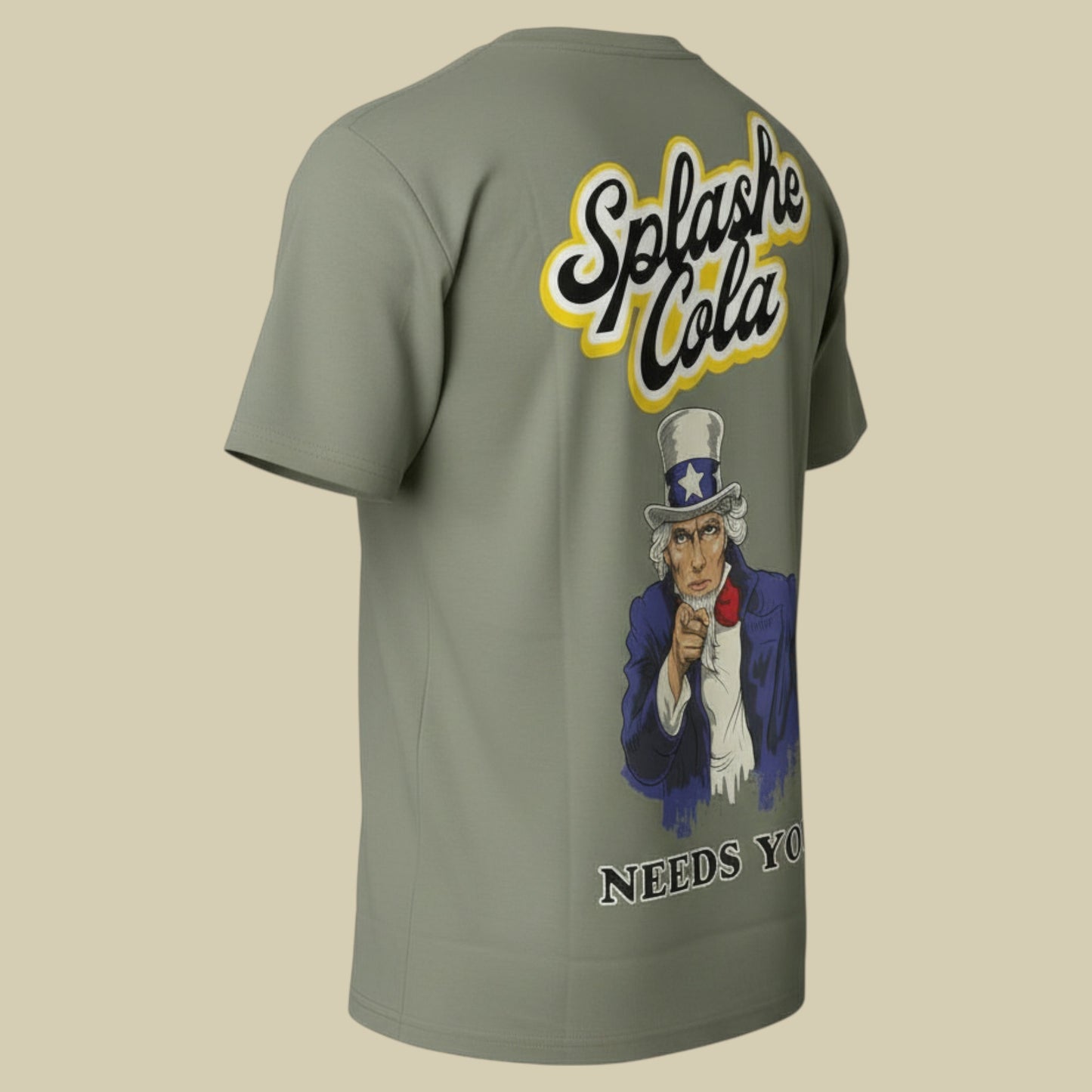 T-Shirt - Olive Green Uncle Sam Needs You