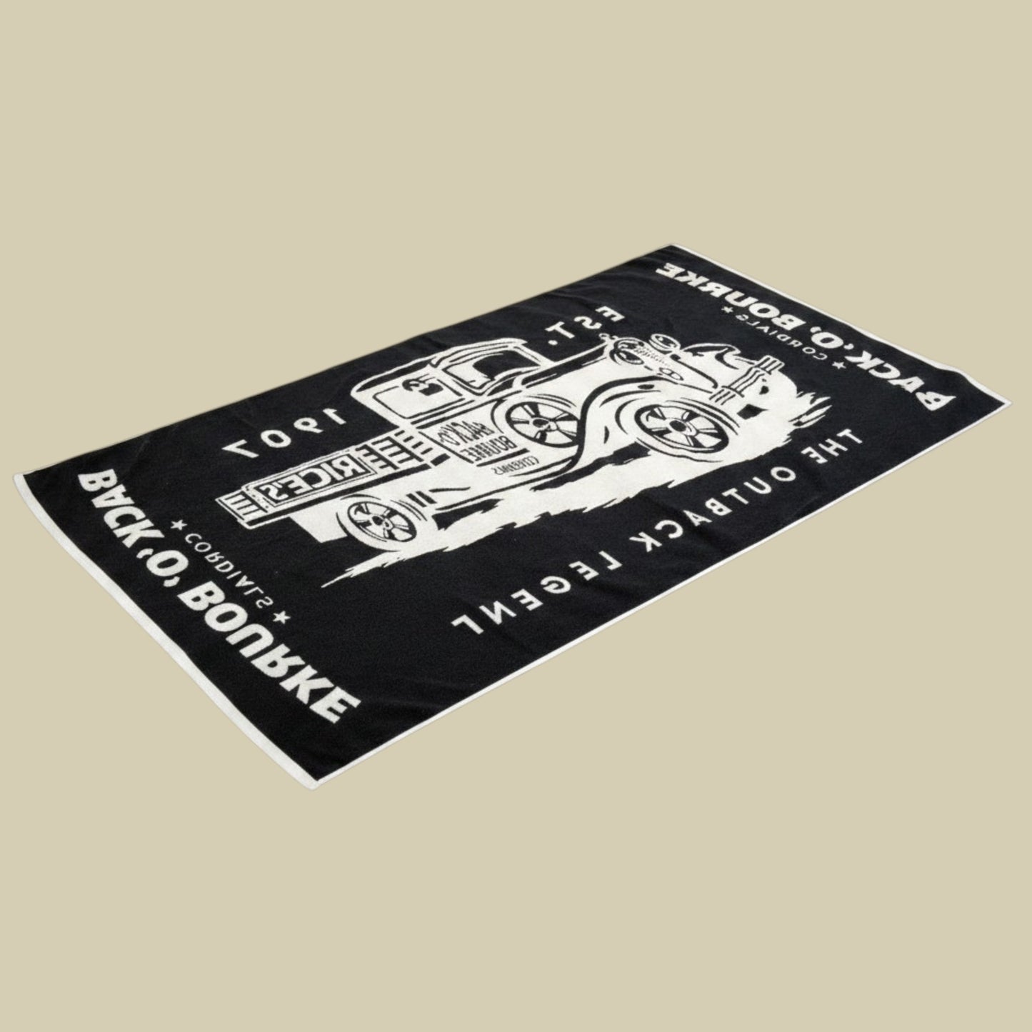 Beach Towel - Deluxe CREAM Back 'O' Bourke Cordials Cotton BEACH TOWEL