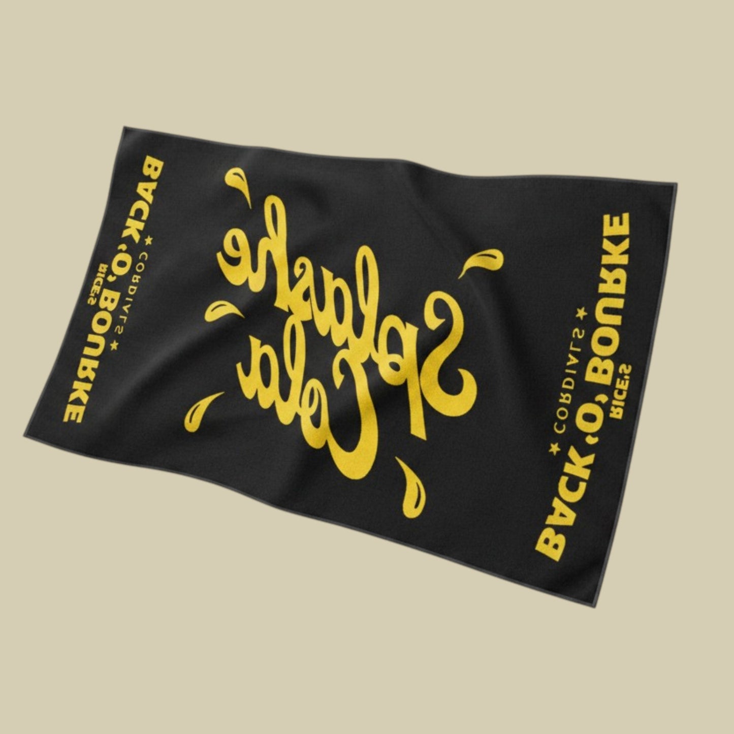 Beach Towel - Deluxe Yellow Splashe Cola BEACH TOWEL