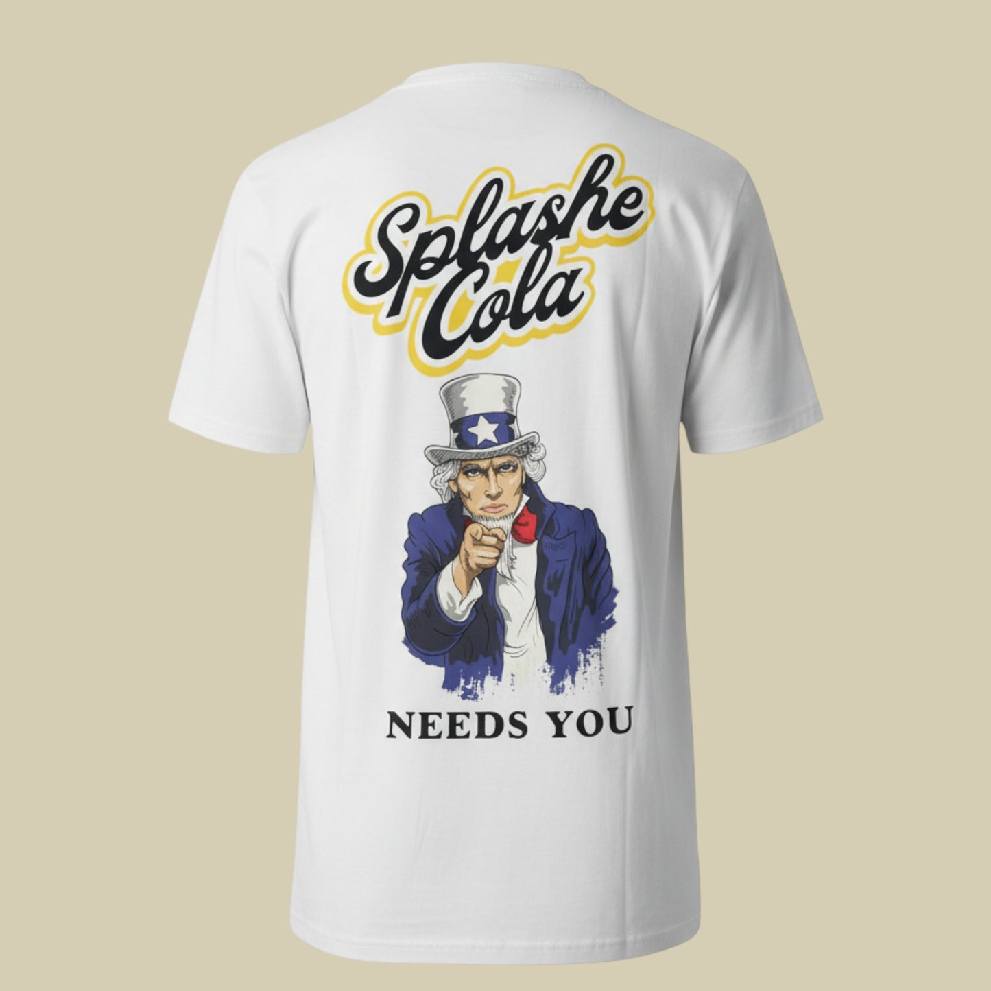 T-Shirt - White Uncle Sam Needs You