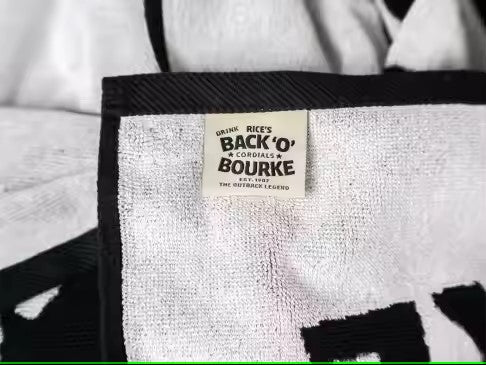 The Deluxe Back 'O' Bourke Cordials cotton BEACH TOWEL - 2 for $100 - Includes all Beach Towels