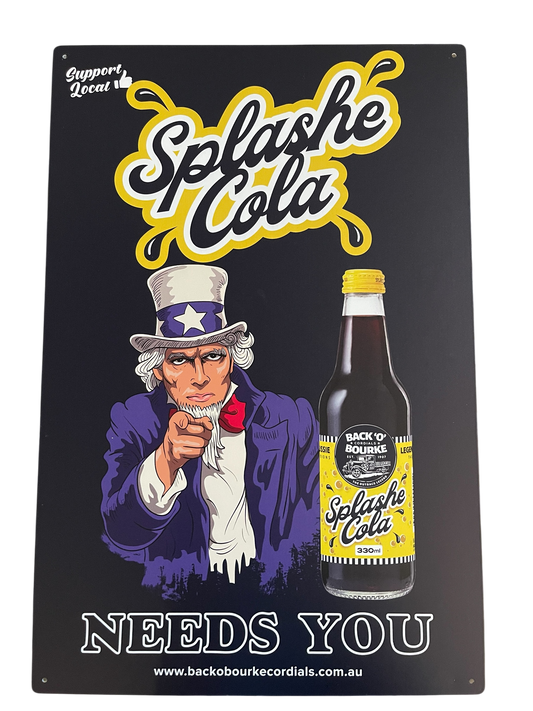 Collectable Metal Signs - Black Splashe Cola "Uncle Sam"