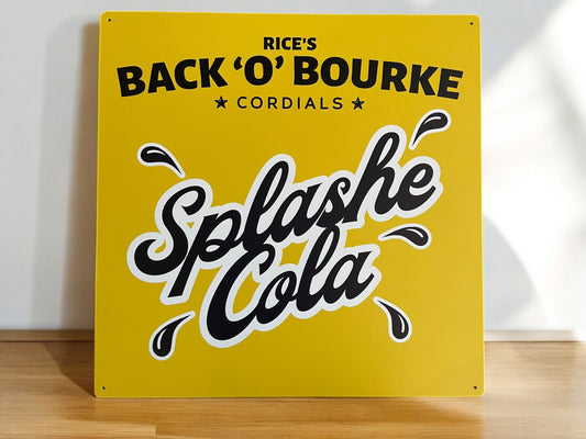 Collectable Metal Signs - Yellow Square Splashe Cola