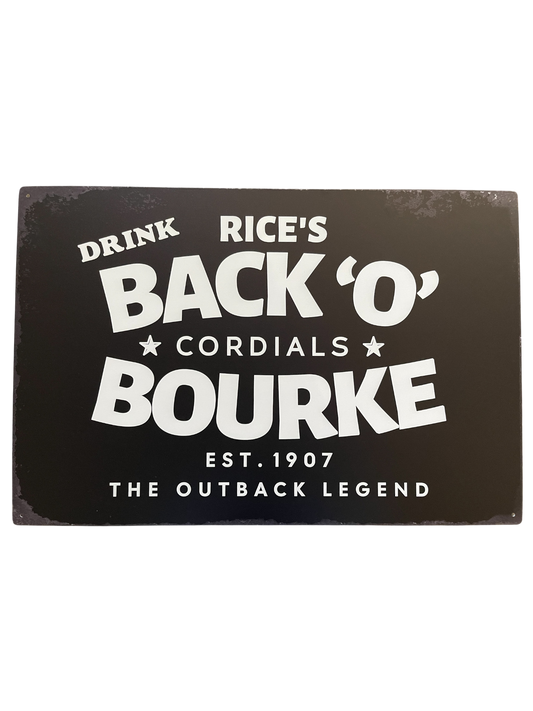 Collectable Metal Signs -Landscape Black Rice's Back 'O' Bourke