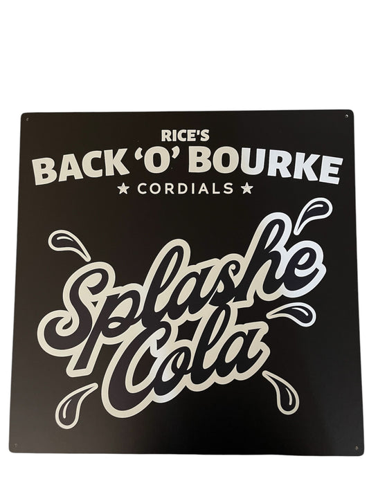 Collectable Metal Signs - Black & White Square Splashes Cola
