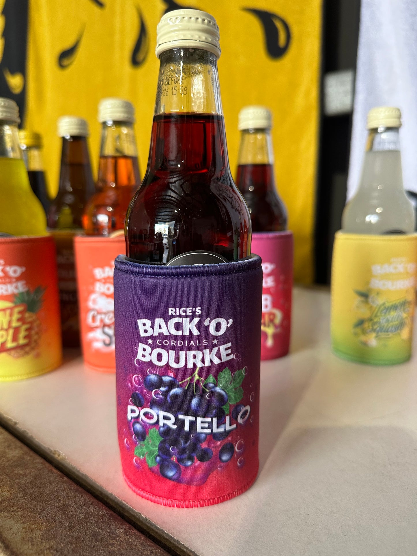 Super Chilly Back 'O' Bourke Cordials Stubby Holder & Flavour Variants - 13 Bundle for $52