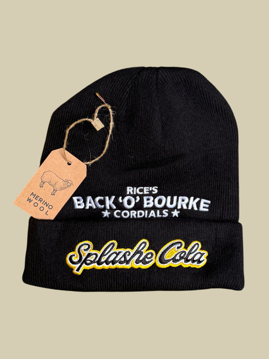 Beanie - Double Embroidered Black "DUCKS NUTS" Splashe Cola Beanie