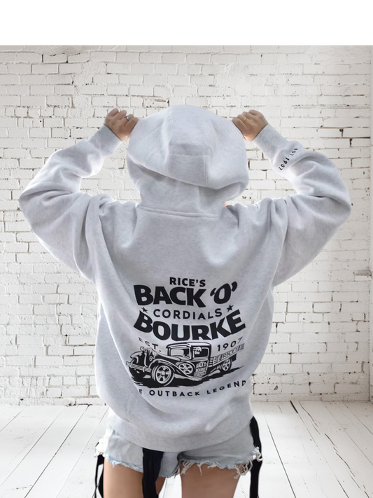 Hoodie - White Heather Grey