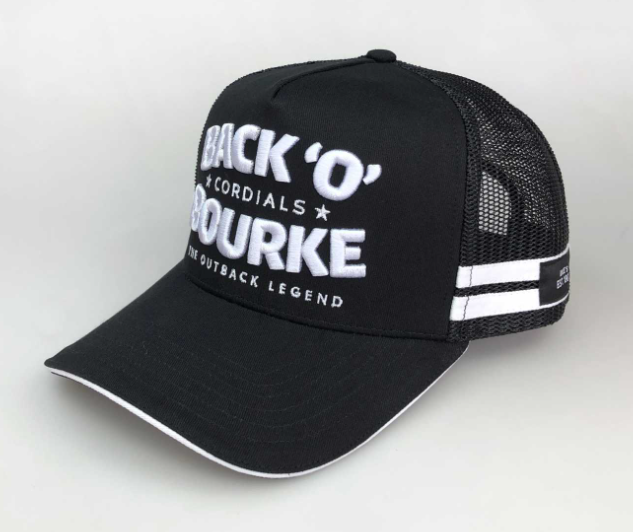 Back 'O' Bourke Cordials Trucker Cap - 3D Print - Save $5 per hat on any 2 or more Truckers or Boonies