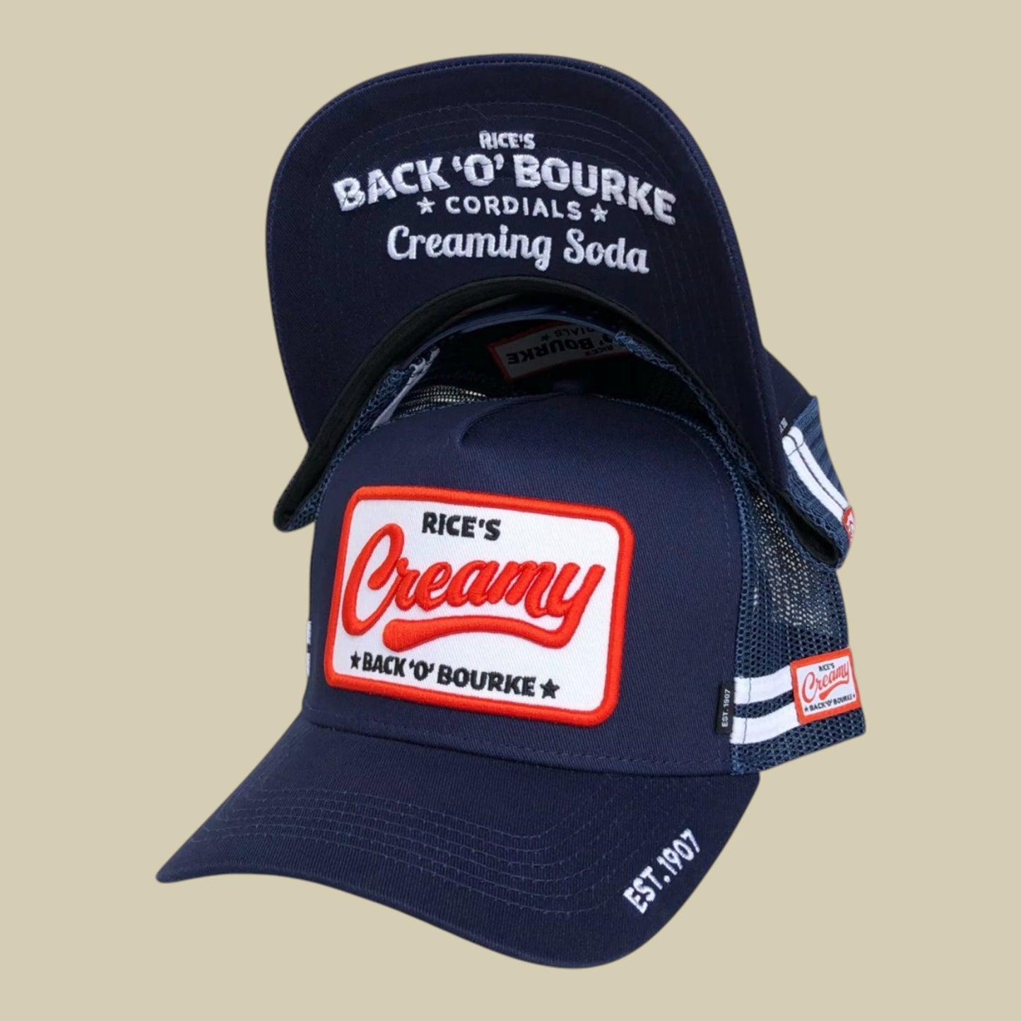 Cap - "Creamy" Creaming Soda Navy Blue