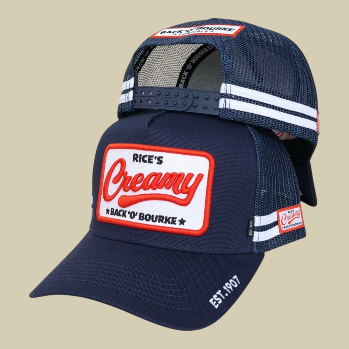 Cap - "Creamy" Creaming Soda Navy Blue