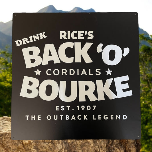Collectable Metal Signs - Black Square Back O Bourke Cordials