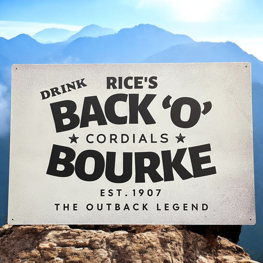 Collectable Metal Signs - Landscape Off White Back 'O' Bourke