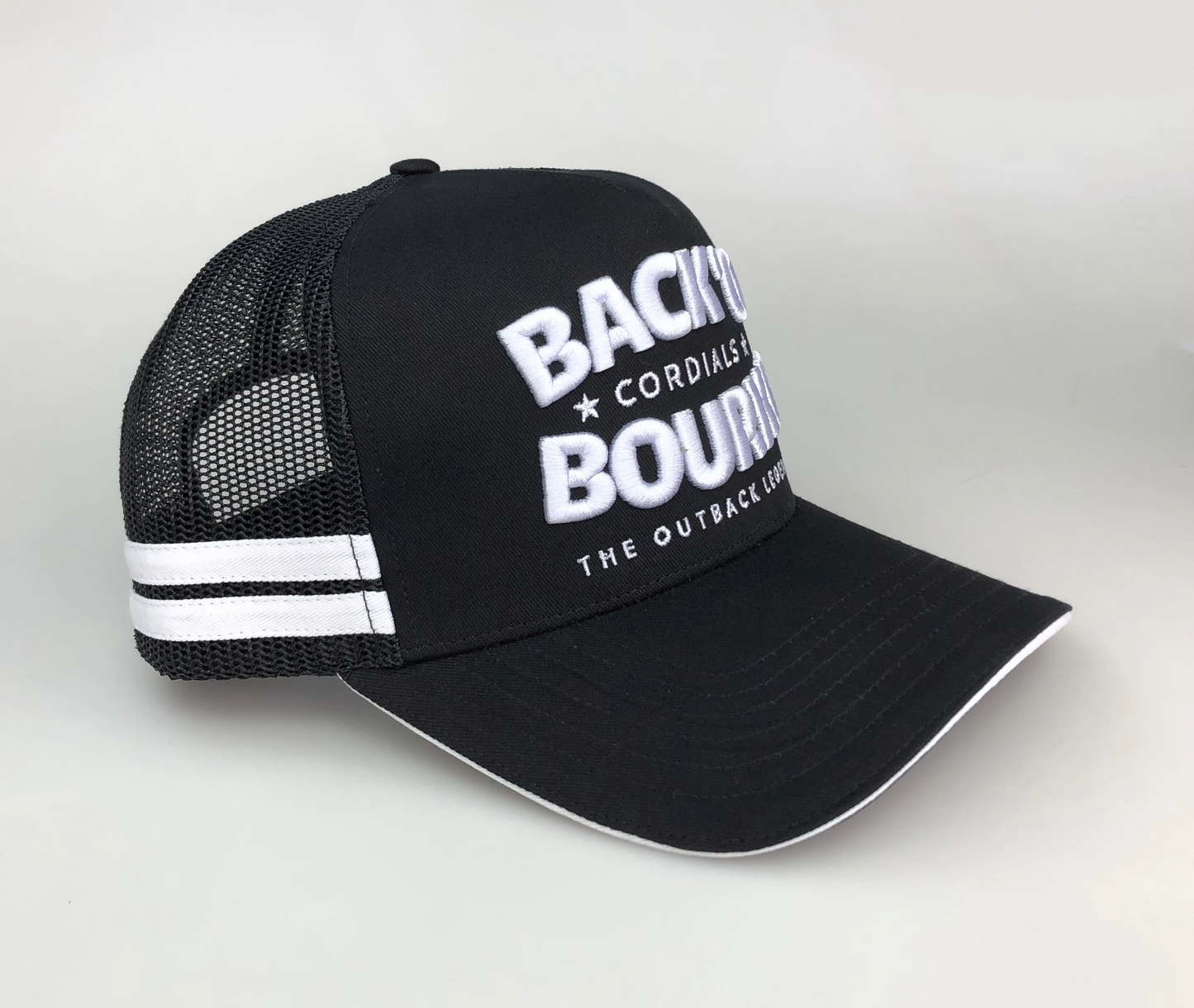 Back 'O' Bourke Cordials Trucker Cap - 3D Print - Save $5 per hat on any 2 or more Truckers or Boonies