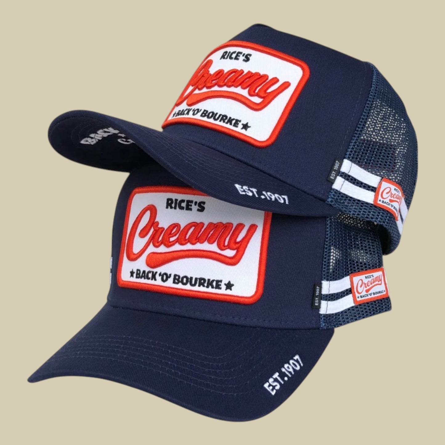 Cap - "Creamy" Creaming Soda Navy Blue