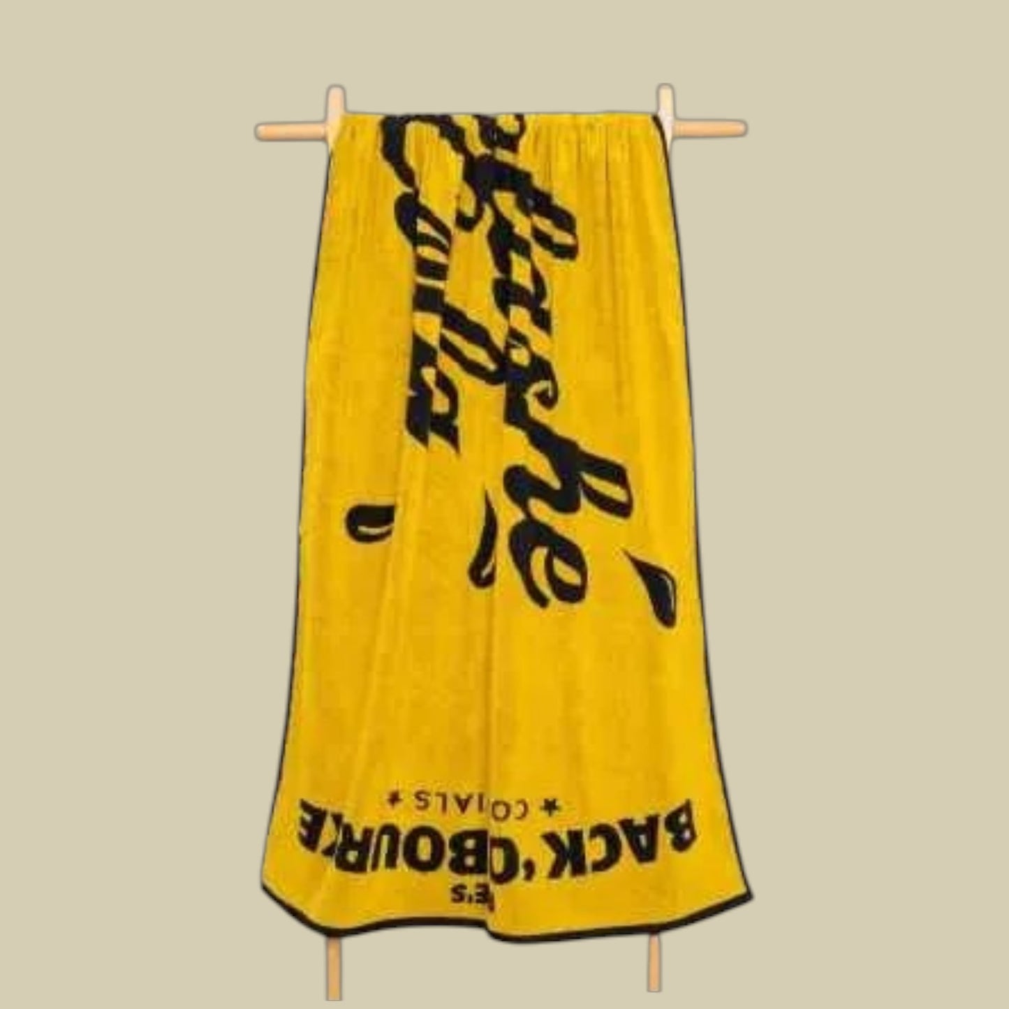 Beach Towel - Deluxe Yellow Splashe Cola BEACH TOWEL