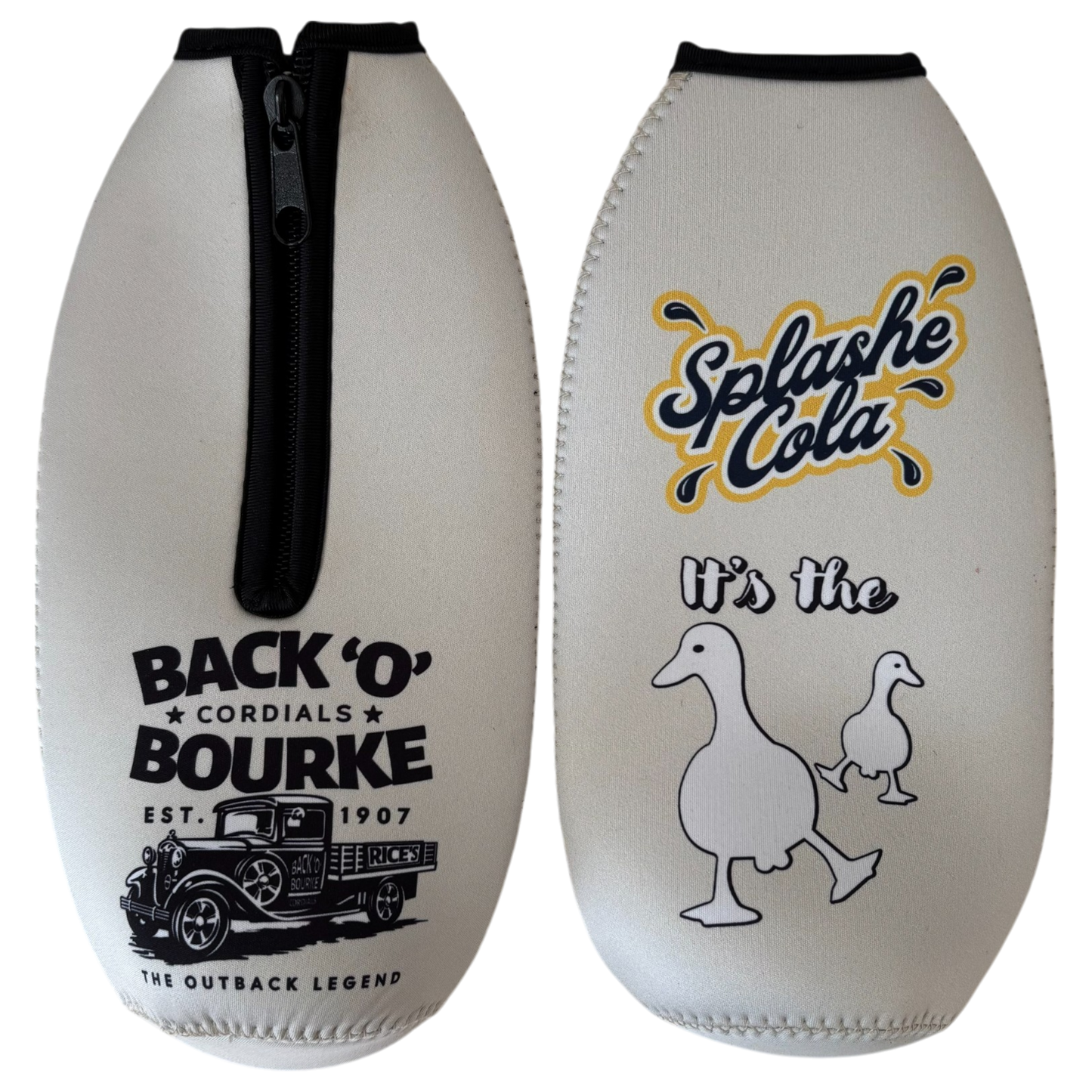 Longneck Cooler Cream - Ducks Nuts Splashe Cola. $12.99 Each or 2 for $20